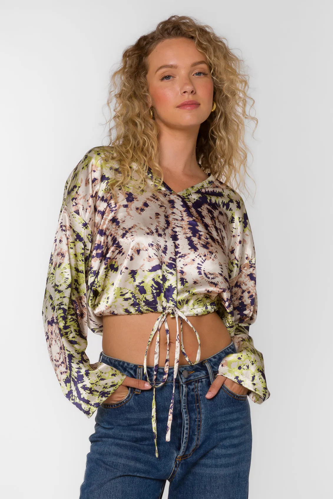 Sadona Purple Multi Tie Dye Blouse