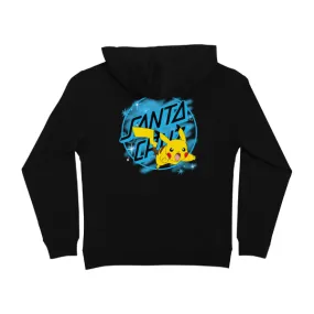 Santa Cruz X Pokémon Pikachu Spray Dot Youth Hoodie - Black