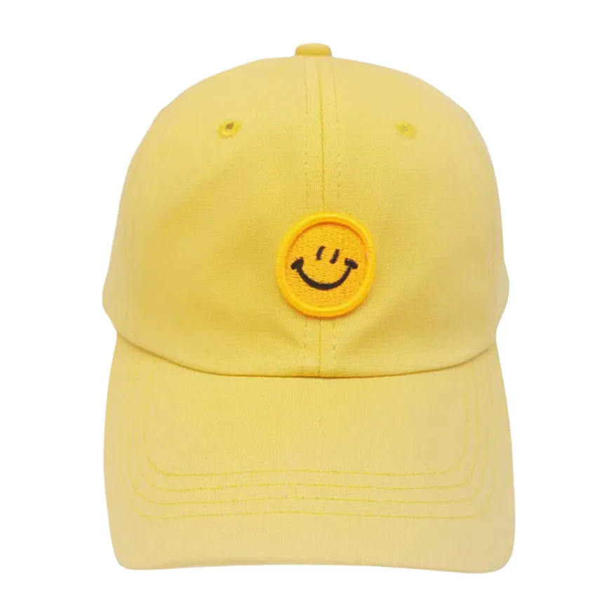 Smile Accented Solid Baseball Cap