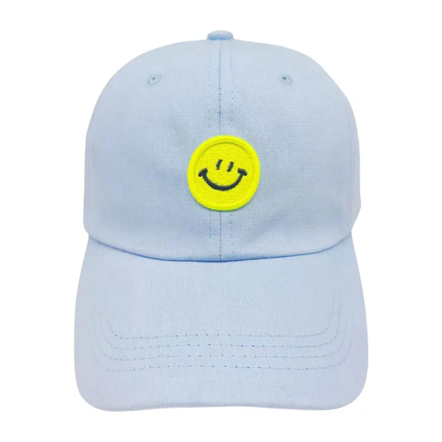 Smile Accented Solid Baseball Cap