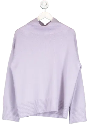 Soft Goat Purple Boyfriend Turtleneck Jumper One Size