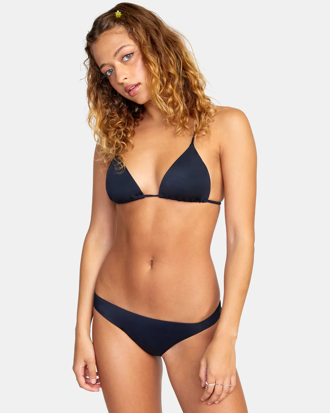 Solid Medium Bikini Bottoms - Black