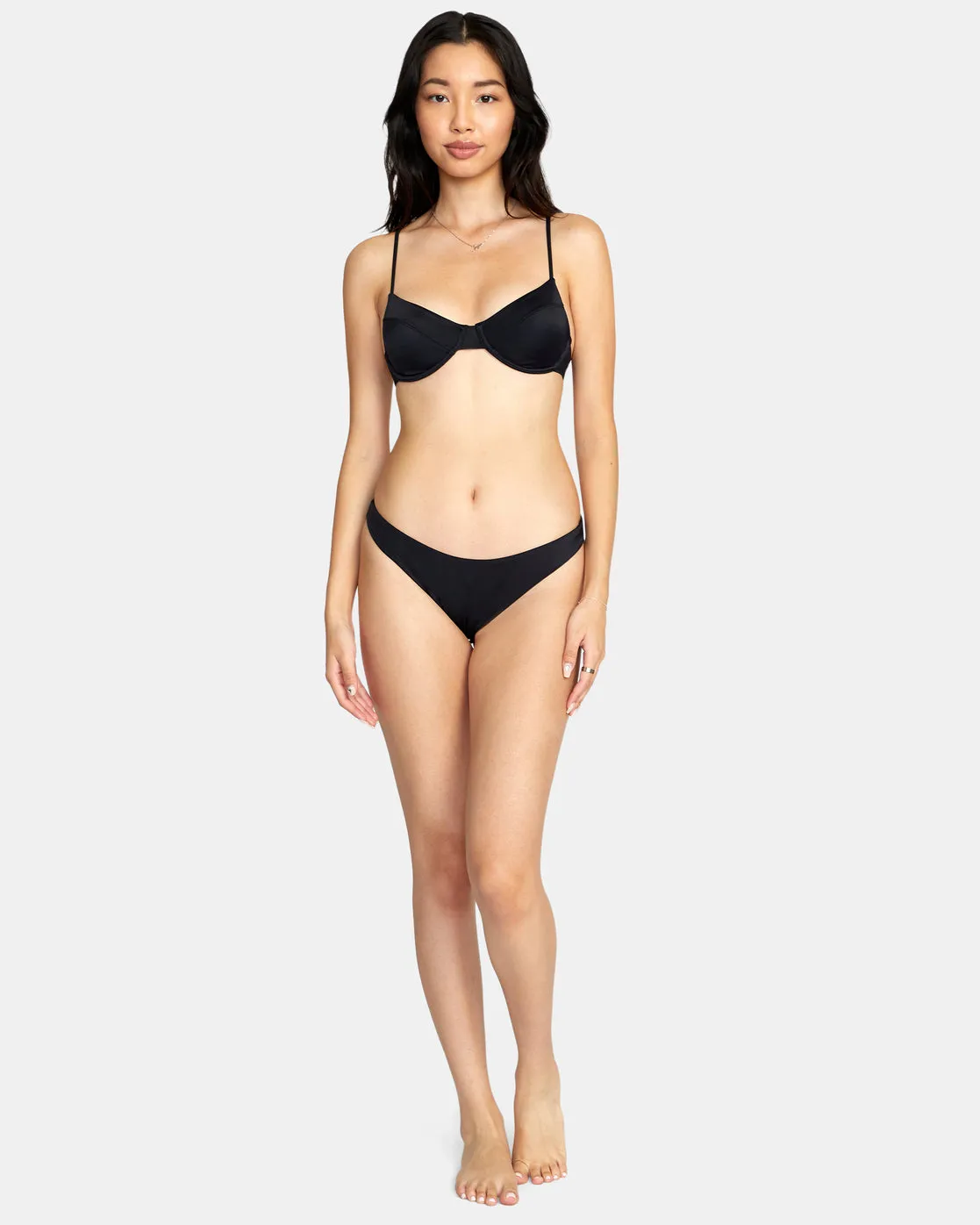 Solid Underwire Bikini Top - Black