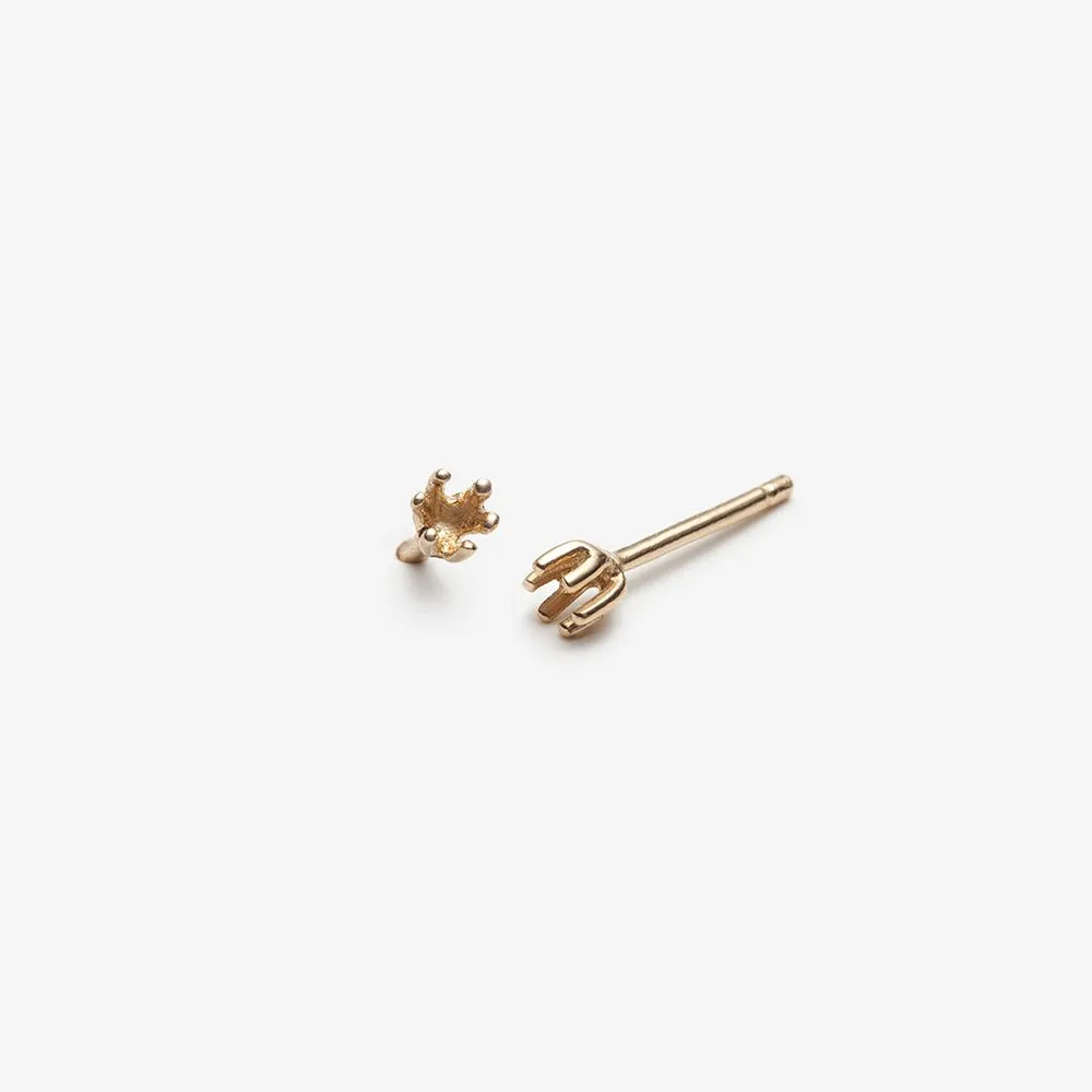 Spark Stud Earrings - 14k Gold