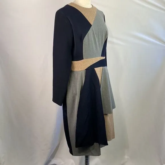 StogovaTanGray Black Color Block Dress