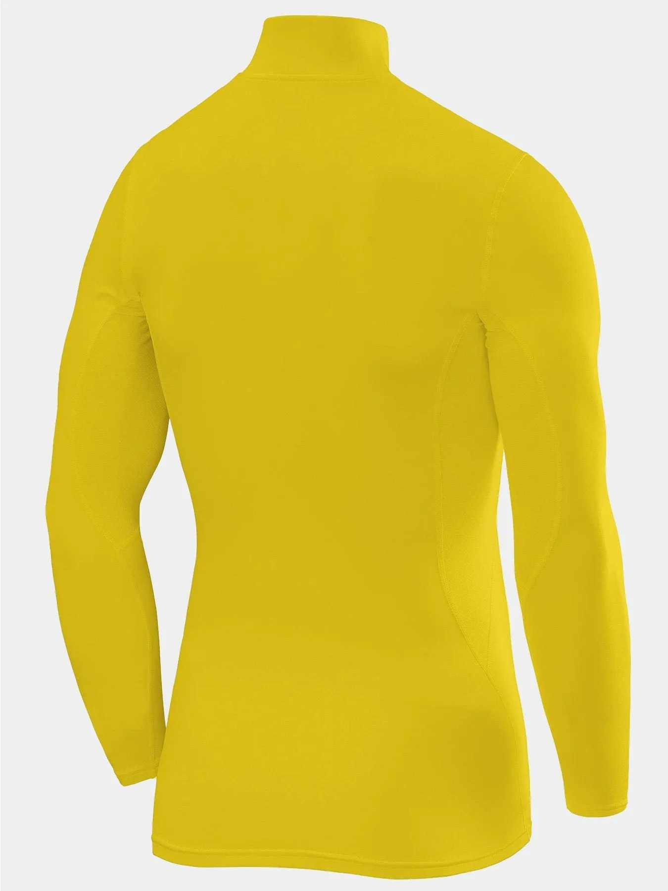 SuperThermal Compression Base Layer Long Sleeve Mock Neck For Men With Brushed Inner Fabric