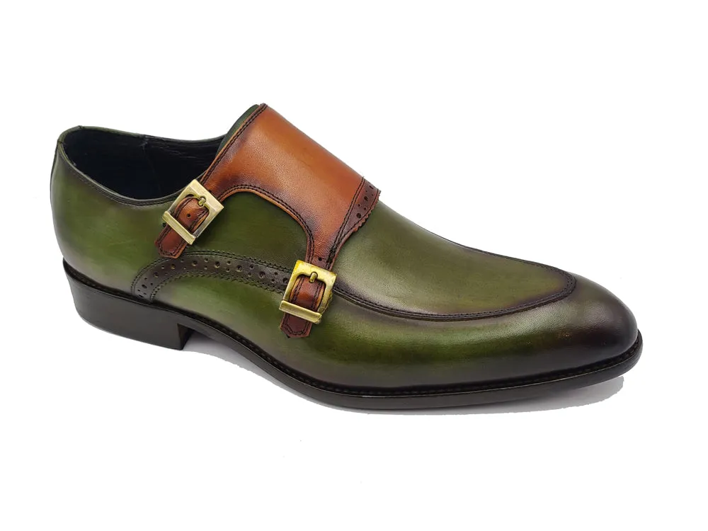 Two Tone Monk Strap Buckle Loafer