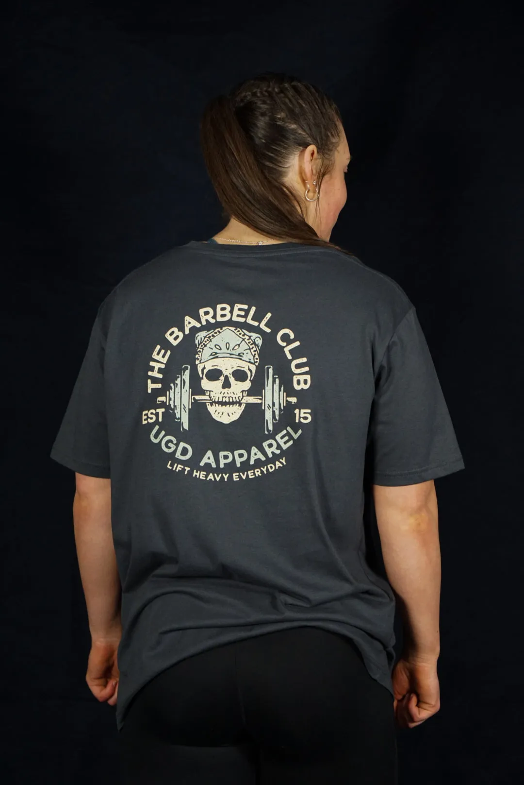 UGD Apparel 'BARBELL CLUB' Unisex Training Tee Ink Grey