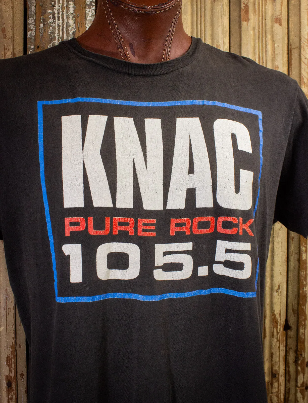 Vintage KNAC 105.5 5th Anniversary Concert T Shirt 1991 Black XL