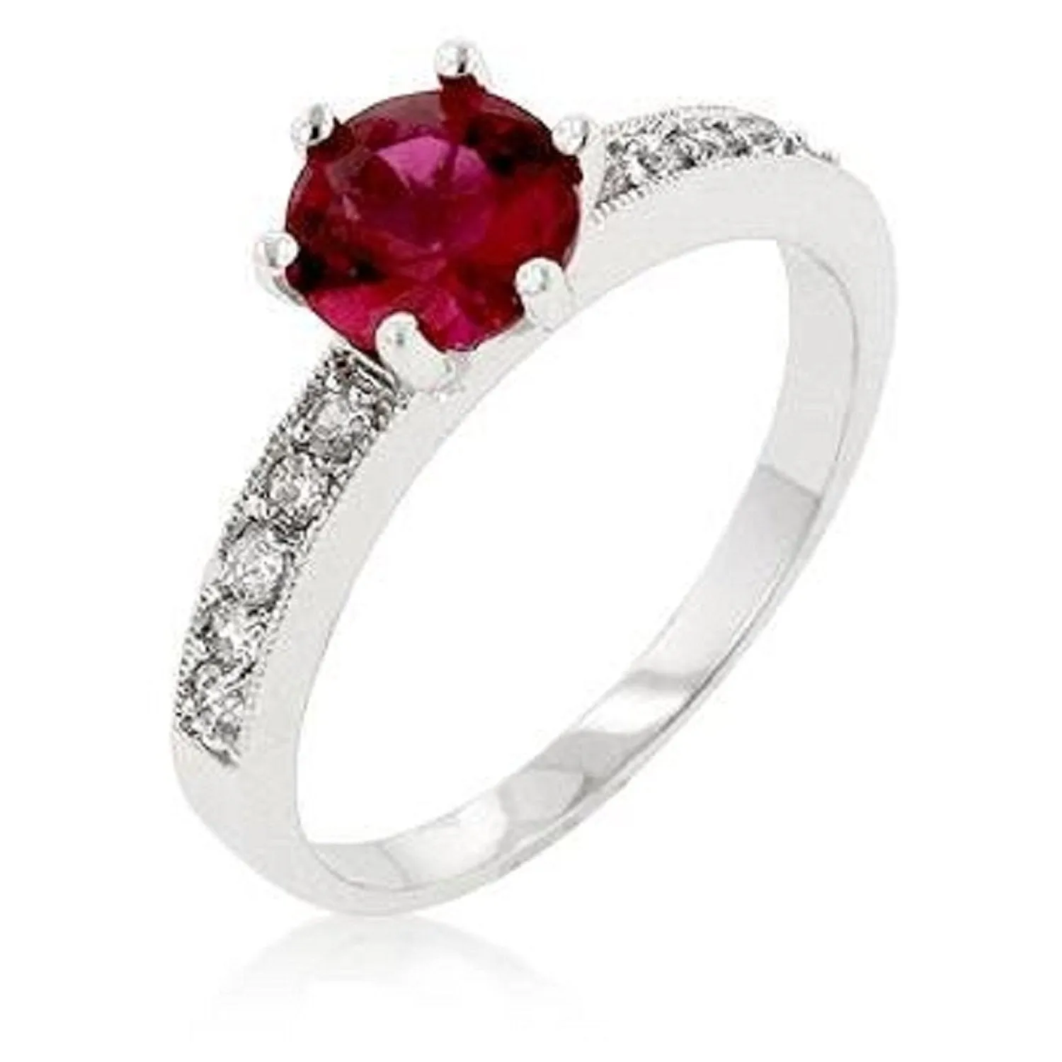 WildKlass Petite Garnet Red Engagement Ring