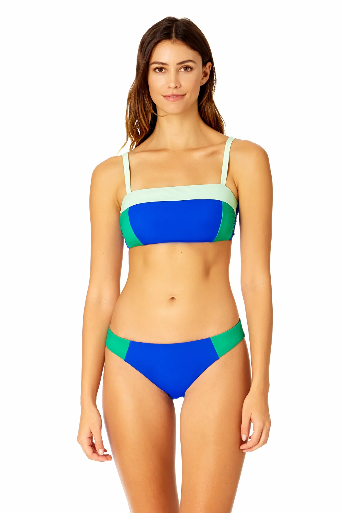 Women's Colorblock Bandeau Bra Swim Top