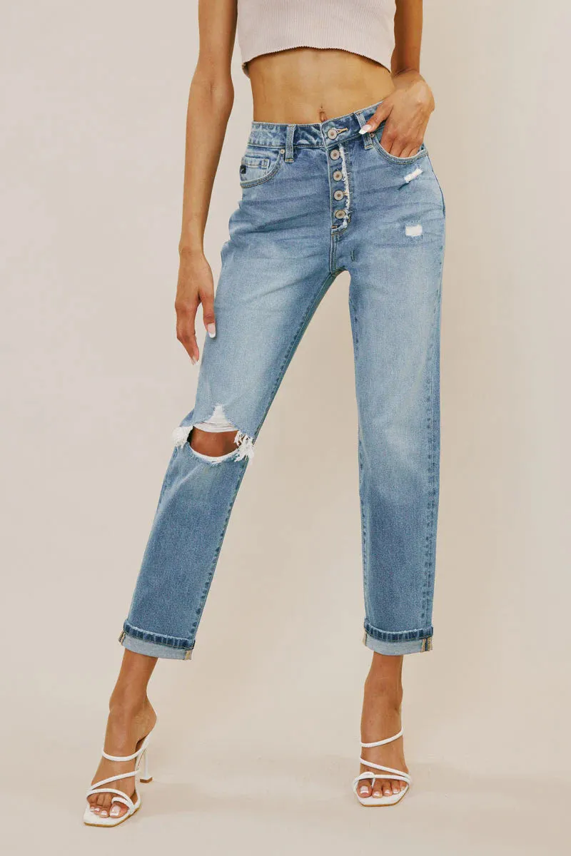 Women's Kancan Stormi High Rise Mom Jeans