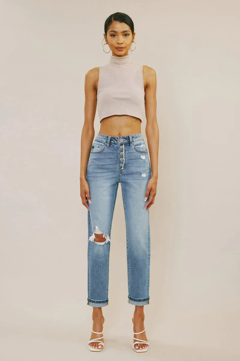 Women's Kancan Stormi High Rise Mom Jeans