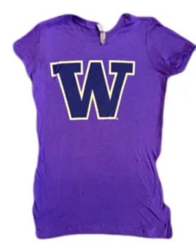 Womens Purple UW Short Sleeve Tee