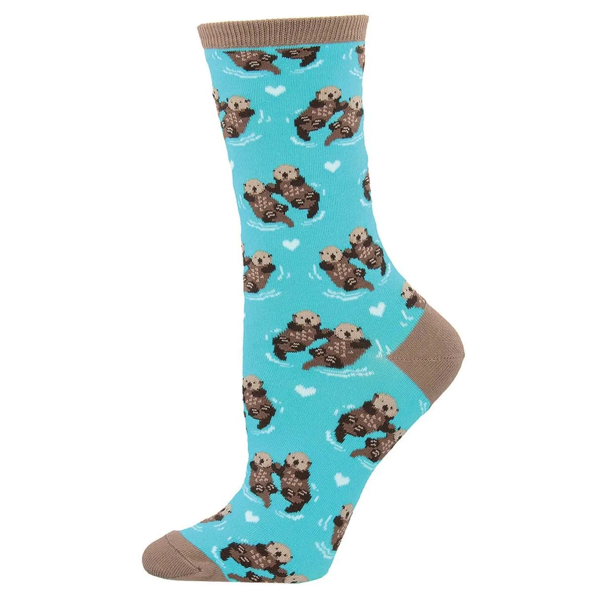 Women's Significant Otter Socks in Bright Blue