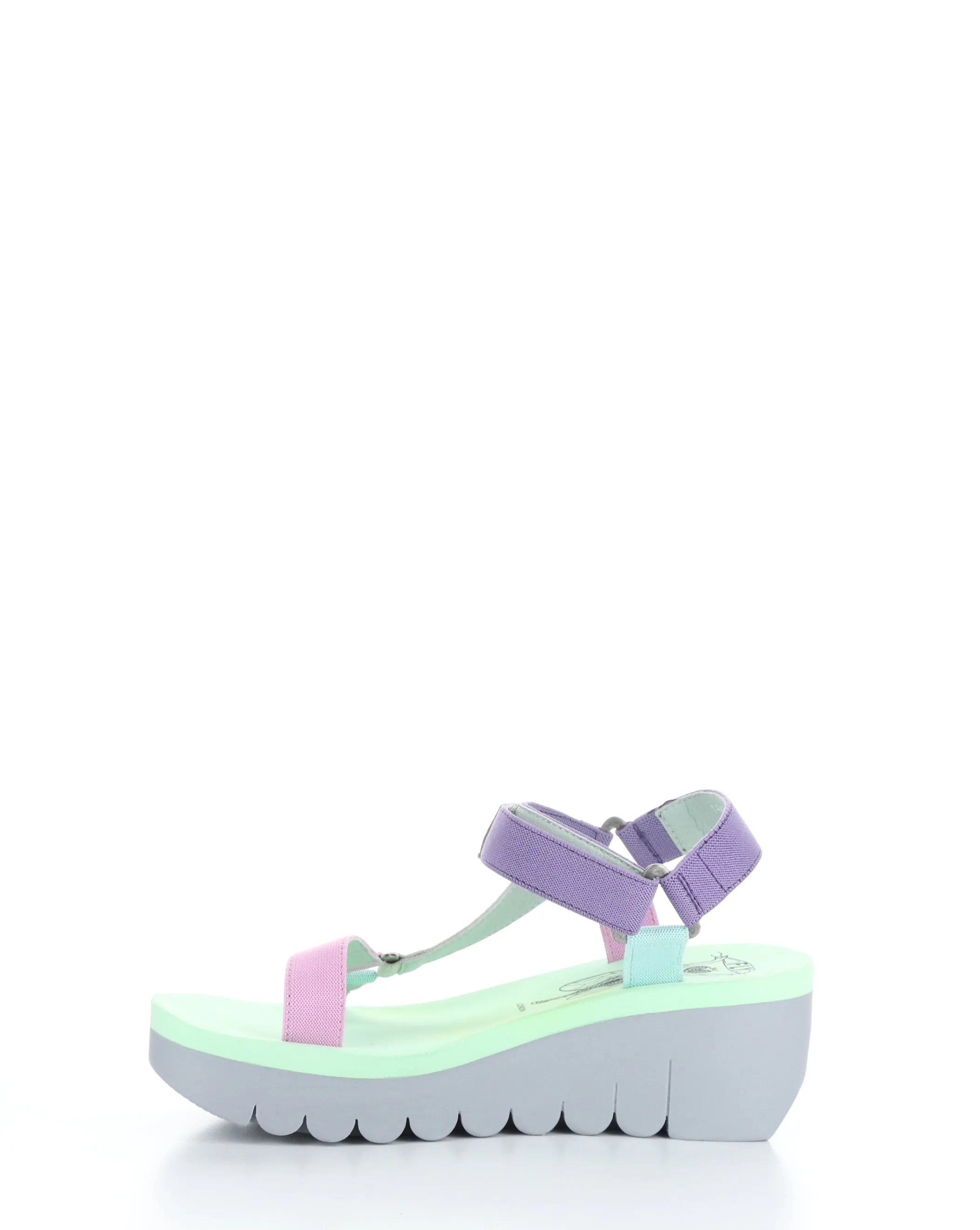 YEFA726FLY 011 GREY/MULTI/CAMU PINK Velcro Sandals