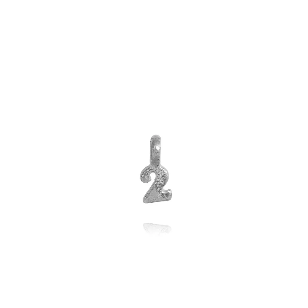 Zoe Lucky Number 2 Silver Necklace