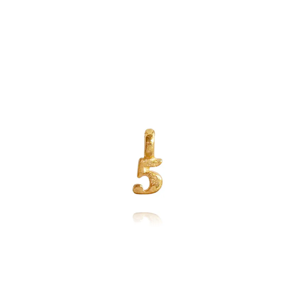 Zoe Lucky Number 5 Gold Necklace